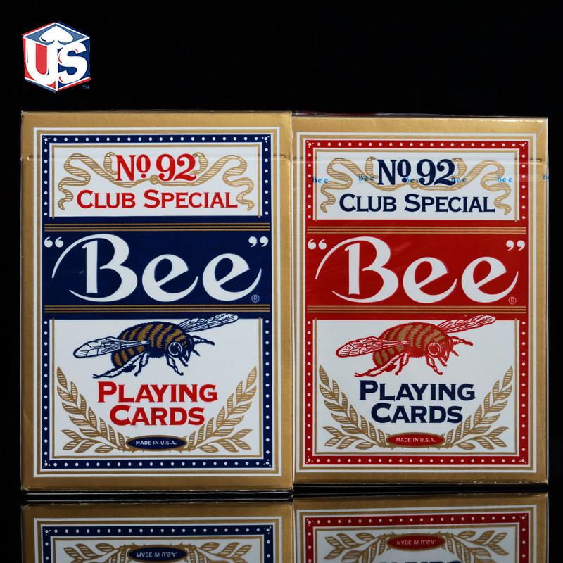 1 Deck Genuine BEE Playing Cards No 92 Original Playing Cards Club Special Bee Poker Cards Magic Tricks Magic Toy Red Or Blue