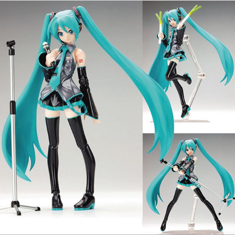 15cm Movable Anime Action Figure Hatsune Miku Model Toy Doll Toy - Blue