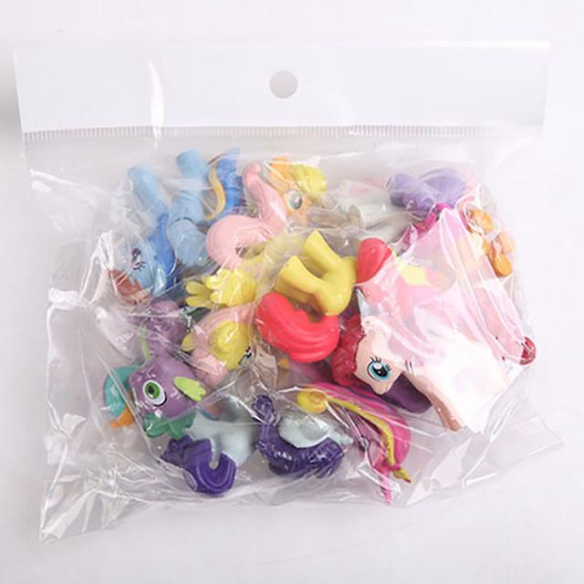 12pc/Set Kids Gift PVC Model Cute Cartoon Pets Horse Unicorn Poni Luna Princess Action Figures Dolls Girls Cartoon Toy