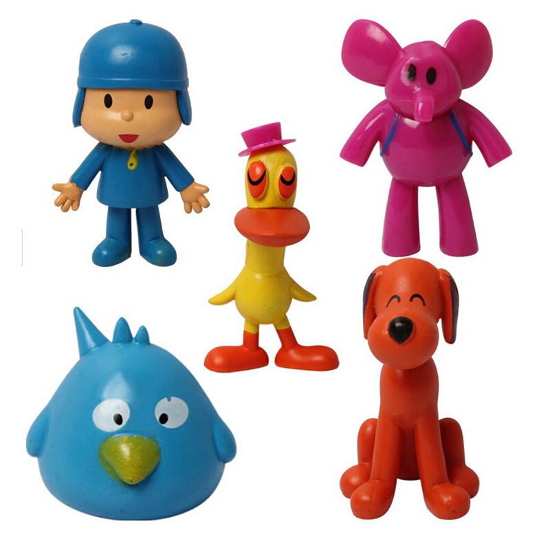 5pcs/lot Cartoon Pocoyo Toys Dolls PVC Action Figures Christmas Child Toys