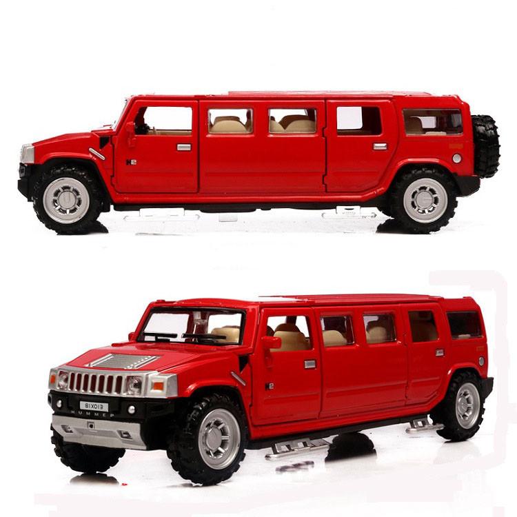 ChaoXing 1:32 Scale Alloy Metal Diecast Car Model For Hummer Limousine Luxury Truck Collection Model Pull Back Toys Car