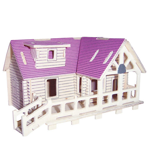1 Set Manual Wooden Mosaic Model Building Assembled Villa Cottage 3D Puzzles Parent Child Interactive Products Kids Toys Gifts