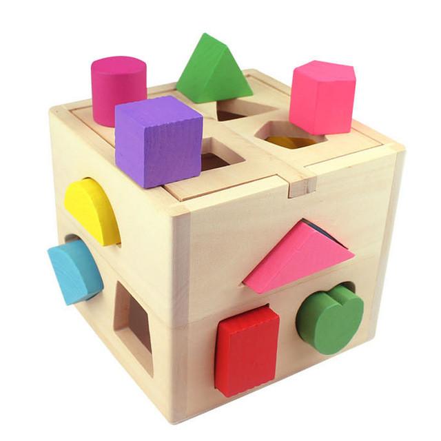 Kids Baby Educational Toys Wooden Building Block Toddler Toys for Boys Girls Learning Toy Tool  TY
