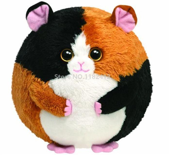Ty Plush Animals Beanie Ballz Speedy Hamster Mouse Big Eyes Stuffed Animals 12cm Cute Plush Ball Baby Kids Toys for Children