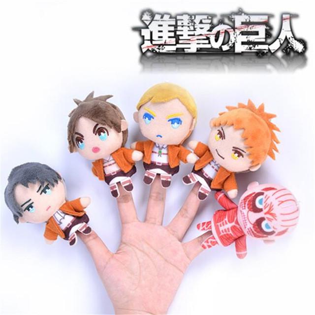 Cartoon Animal Attack on Titan Doll Hand puppet Child Baby Early Education Puzzle Appease Plush Toy