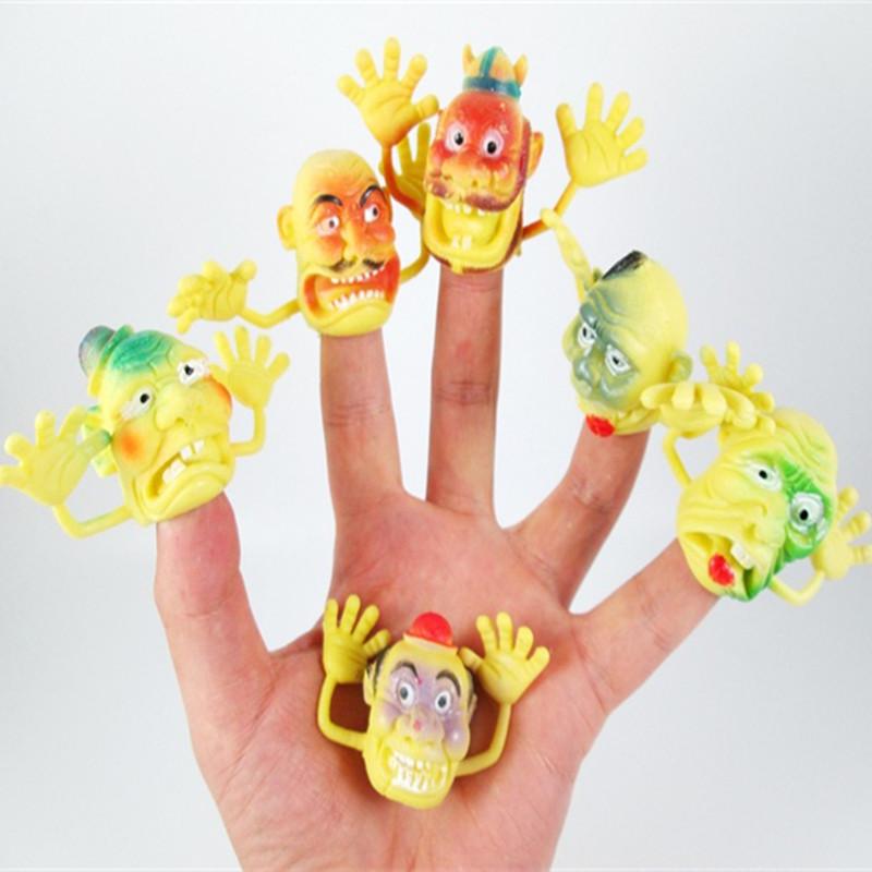 5 pieces/lot Story Ghost finger puppet toy kids baby toys 6-7cm long 4cm high fingers puppets children boy's girl's toys gifts