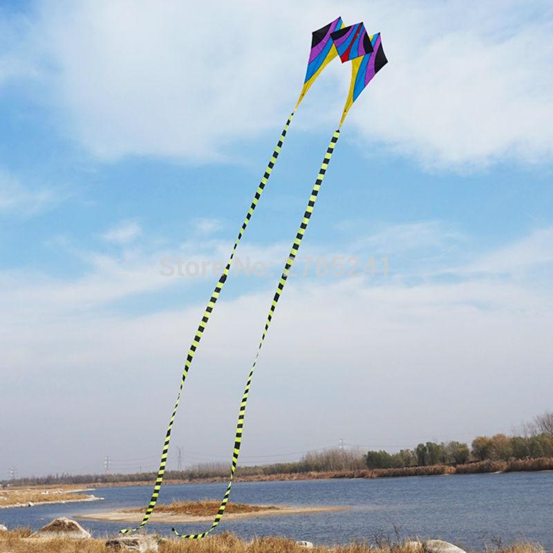 5ft frog Single Line Delta Kite Colorful Outdoor sports toy Easy to fly for kids long tail