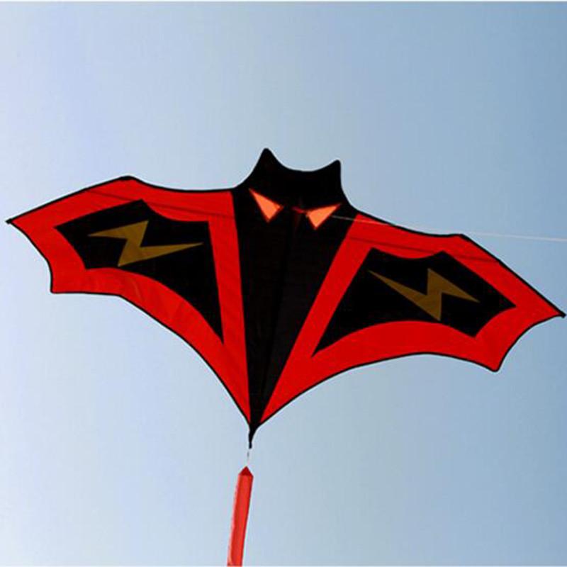 190cm lightning bat delta kite with handle line easy control wheel set storm eagle animal birds children toy