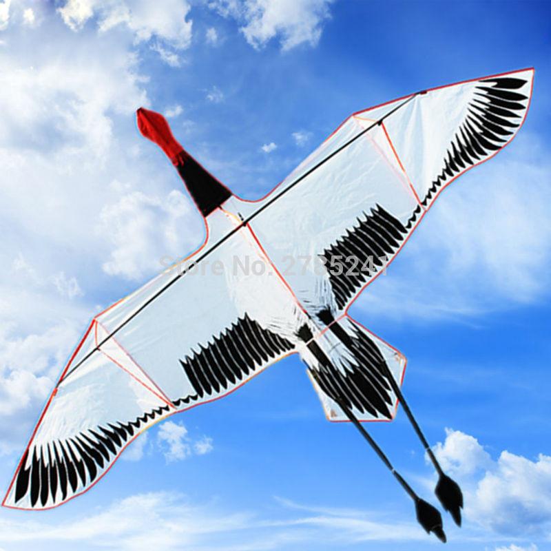 Huge 9ft white bird kite single line outdoor game sports for kids Delta kites kids with flying line